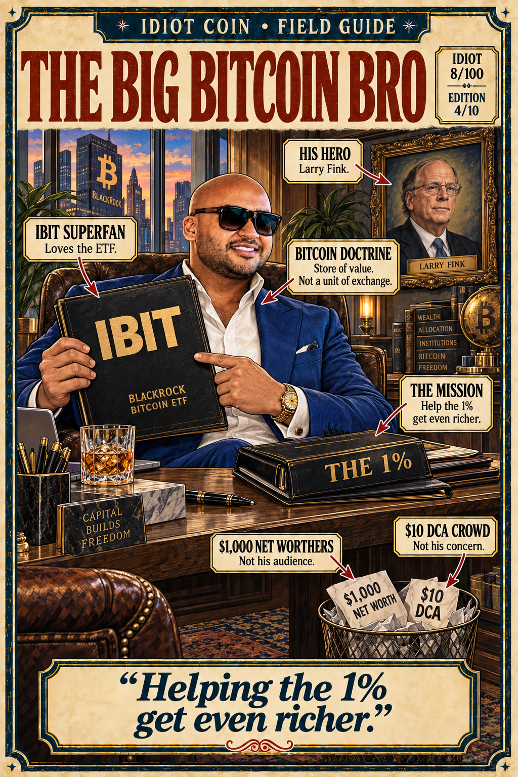 The Big Bitcoin Bro collector card, edition 4/10