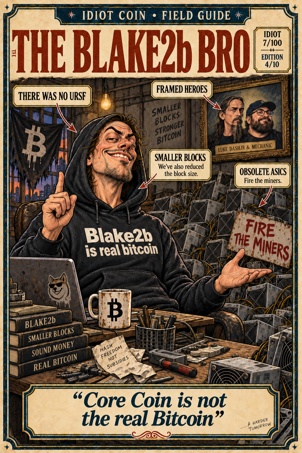 The Blake2b Bro collector card, edition 4/10