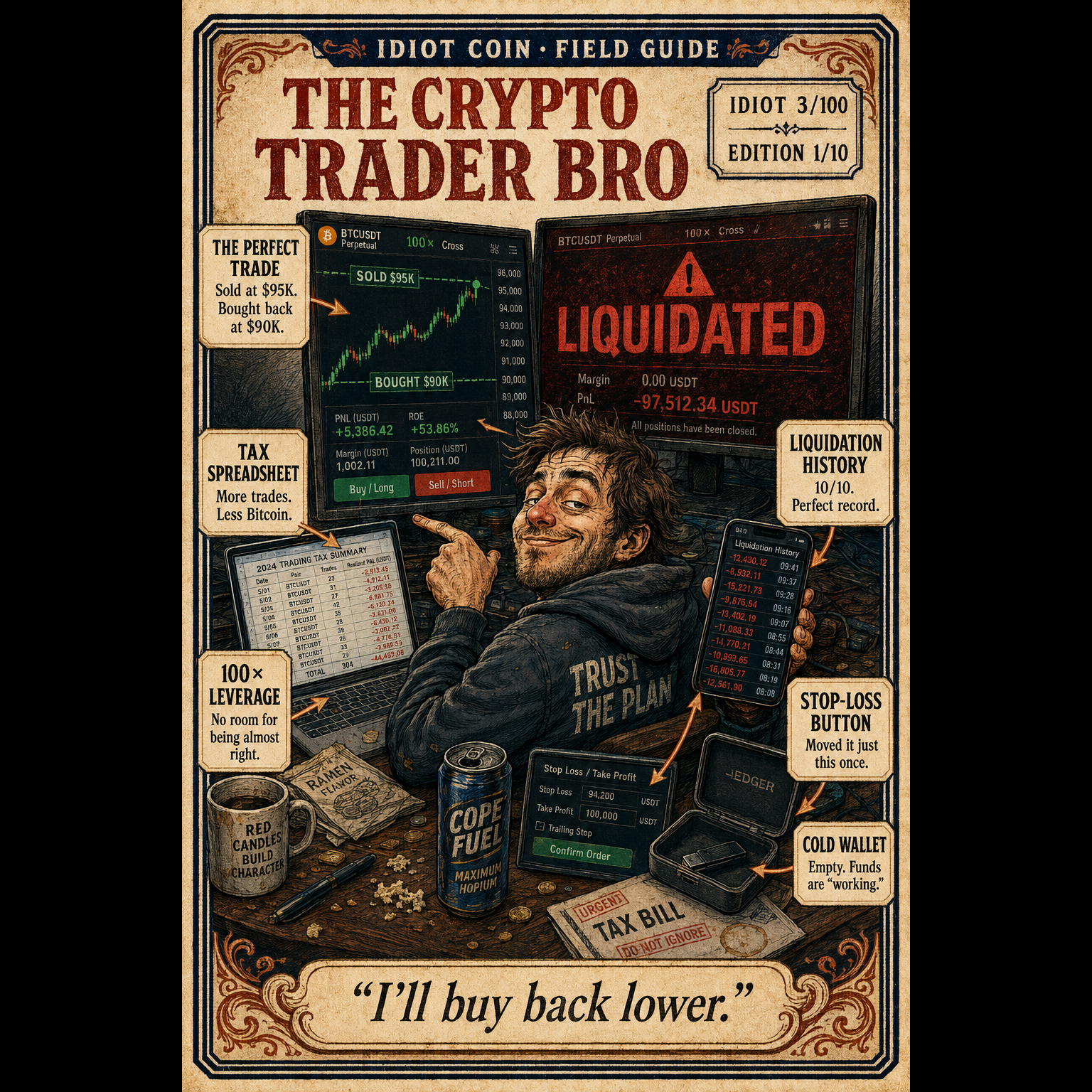 The Crypto Trader Bro collector card
